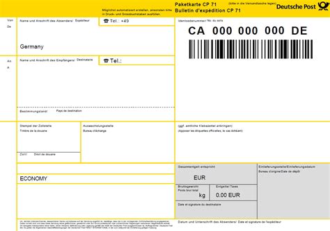 dhl zollinhaltserklärung 2023 formular.